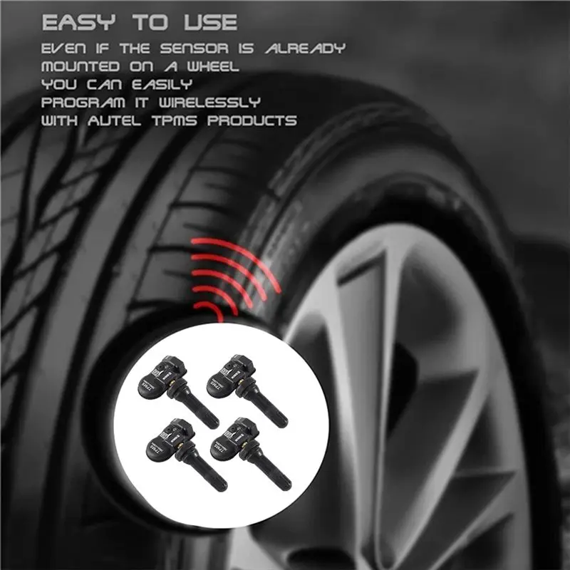 Фото Программируемый датчик давления в шинах TPMS, 4 шт., 315 МГц + 433 МГц, только для Autel TS408 TS508 ITS600, 2-в-1, датчик-монитор MX №2