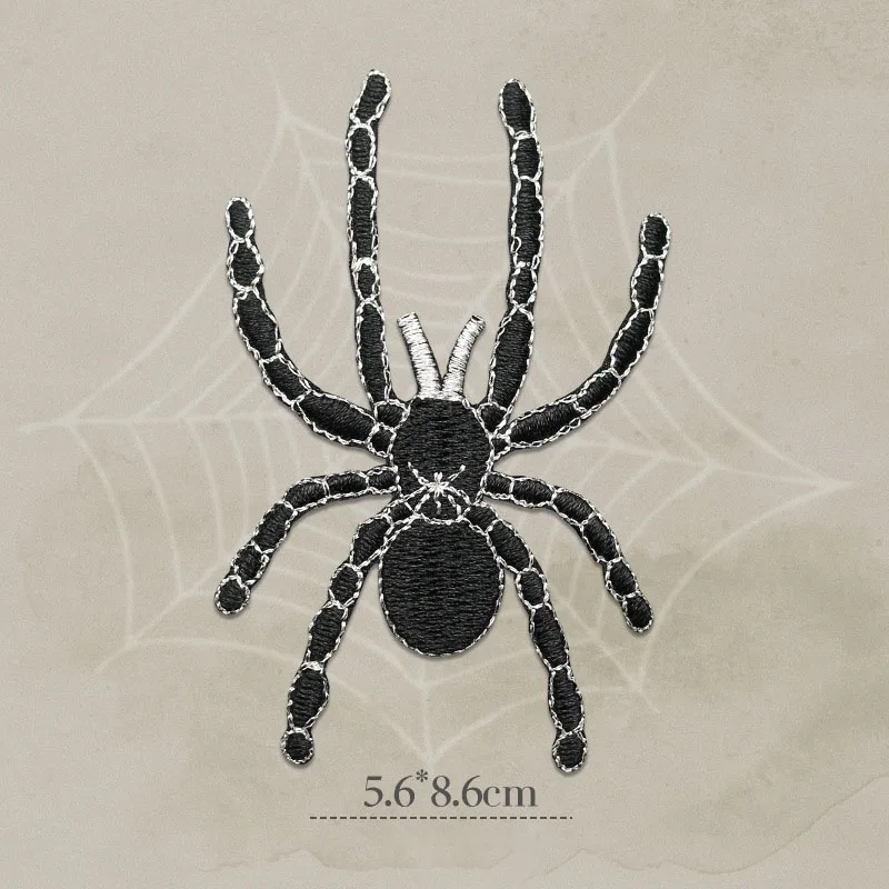 Вышитый паук на нашивке для детской одежды украшение сумки своими руками нашивка