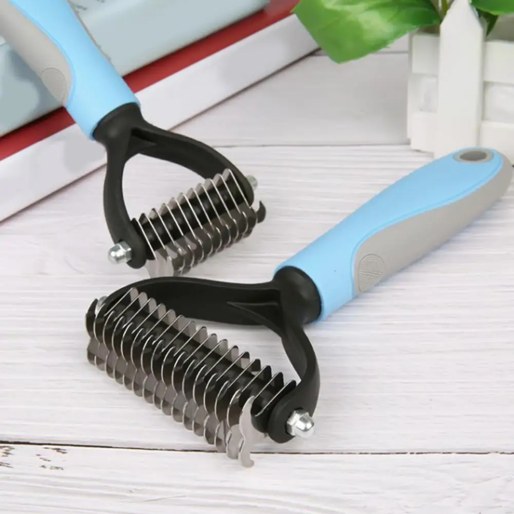 

Эргономичный дизайн, прочная двусторонняя щетка для удаления волос, товары для домашних животных