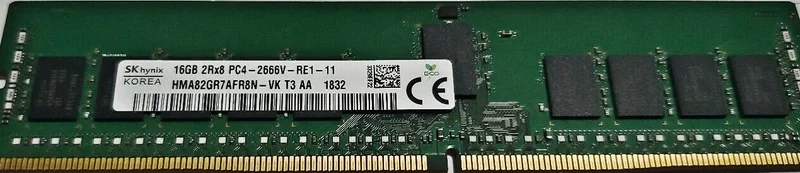 

RAM HMA82GR7AFR8N-VK 16G 2RX8 PC4-2666V ECC REG memory