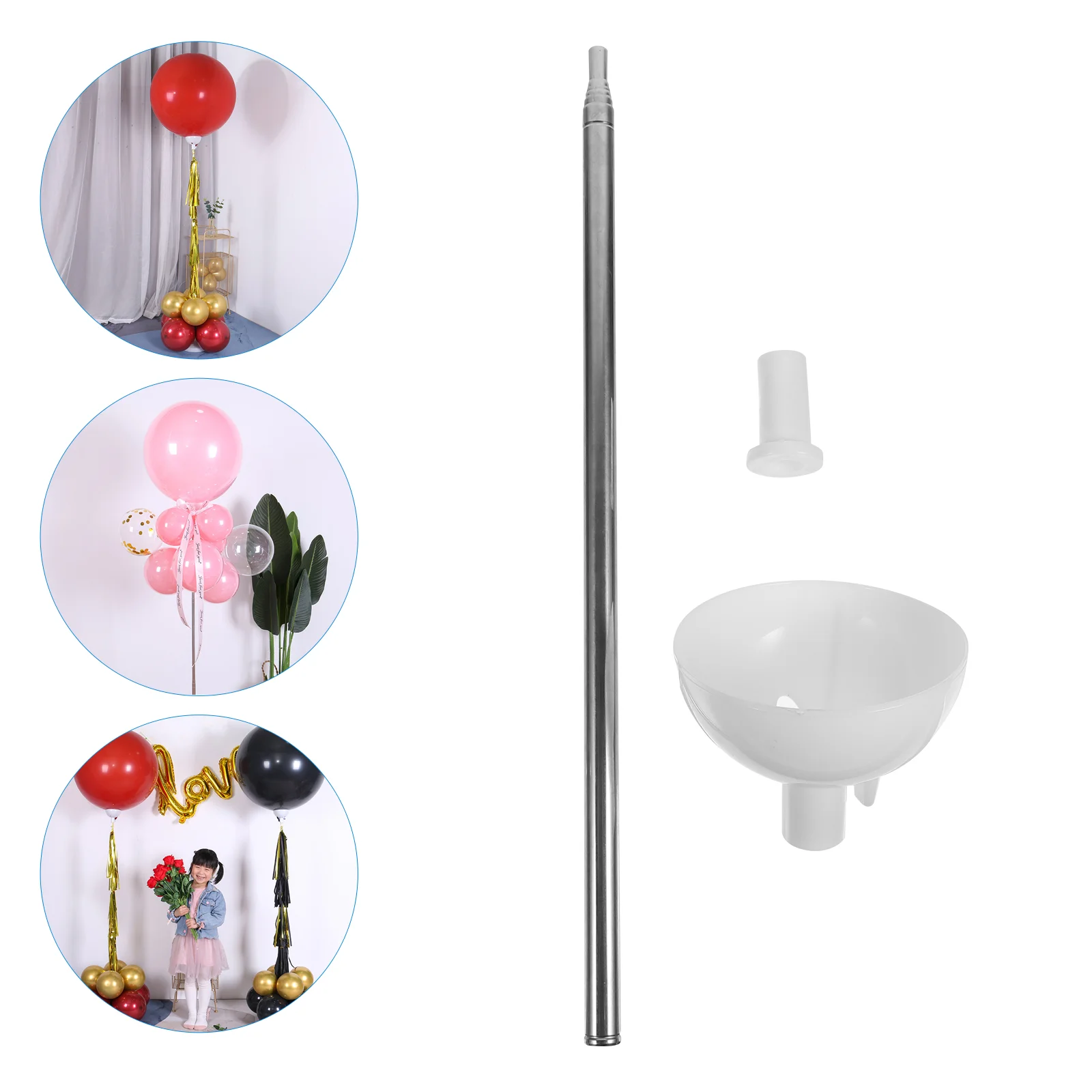

Balloon Stand Stick Holder Sticks Base Display Stands Diy Cupsbowl Table Floorflowersupportkit Column Party White Centerpieces