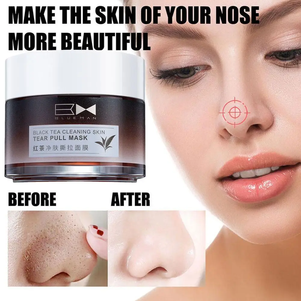 

Black Tea Tear-off Mask Cleans Pores And Removes Blackheads Cleansing In Mask Pores Skin Oil And Reduces Cleans Excess Oil A8F1