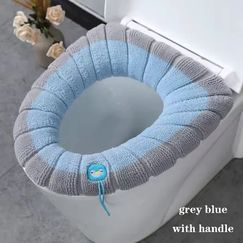 Теплая акриловая подушка для унитаза O-образная