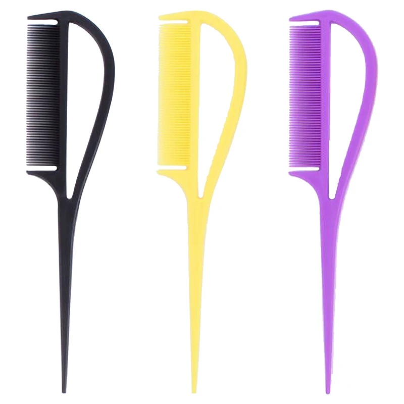 

1pc Teeth Teasing Hair Comb Detangling Brush Rat Tail Comb Adding Volume Back Coming Hairdressing Highlight Combs
