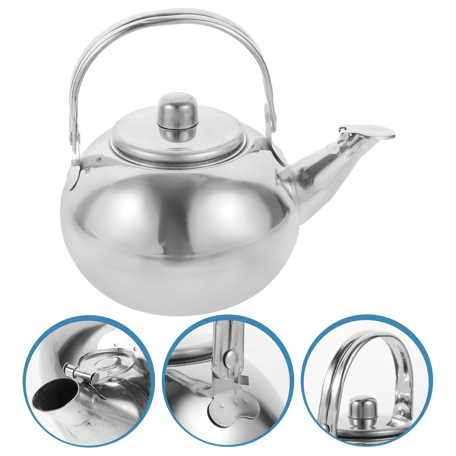 

Handheld Tea Kettle Stainless Steel Water Household Wear-resistant Stovetop Bottle Supply Kitchen