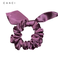 bunny ears 100 pure mulberry silk large scrunchies 2 5cm hair bands ties elastic ponytail holders for girls hair accessories