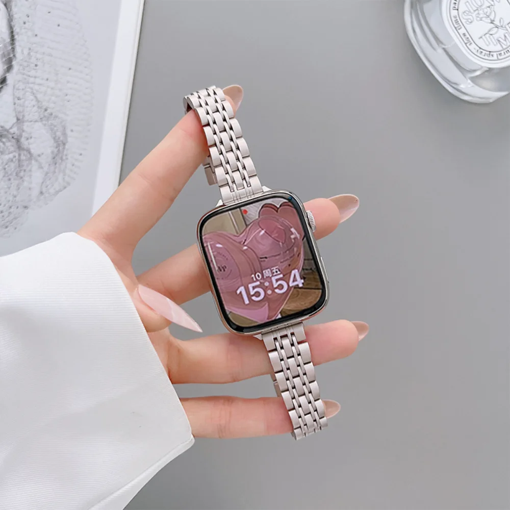 Women Starlight Series Bracelet for Apple Watch Band 8 7 6 3 4 5 Se 2 1 Strap for IWatch Ultra 49mm 41mm 45mm 40 38mm 42mm 44mm