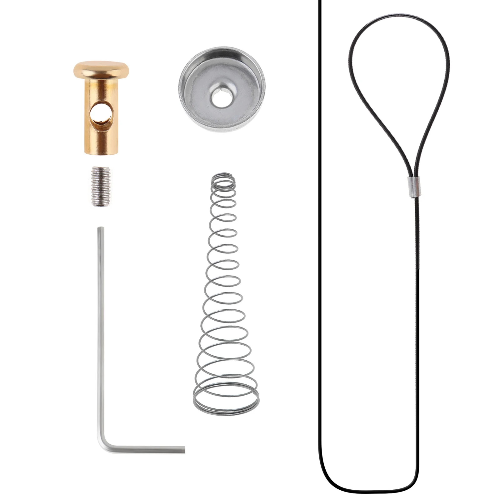 

Пружинная защелка для ворот из нержавеющей стали, кабель для металлического деревянного забора/садовой двери, столбы от 2 до 6 дюймов с дверной защелкой, Открыватель для ворот