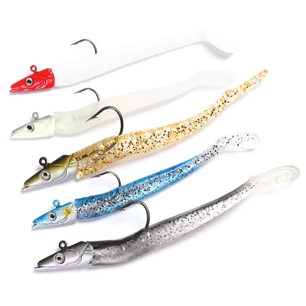 Силиконовая мягкая рыболовная приманка для угря 10 см/10 г 11 см/19 16 см/34 светящаяся