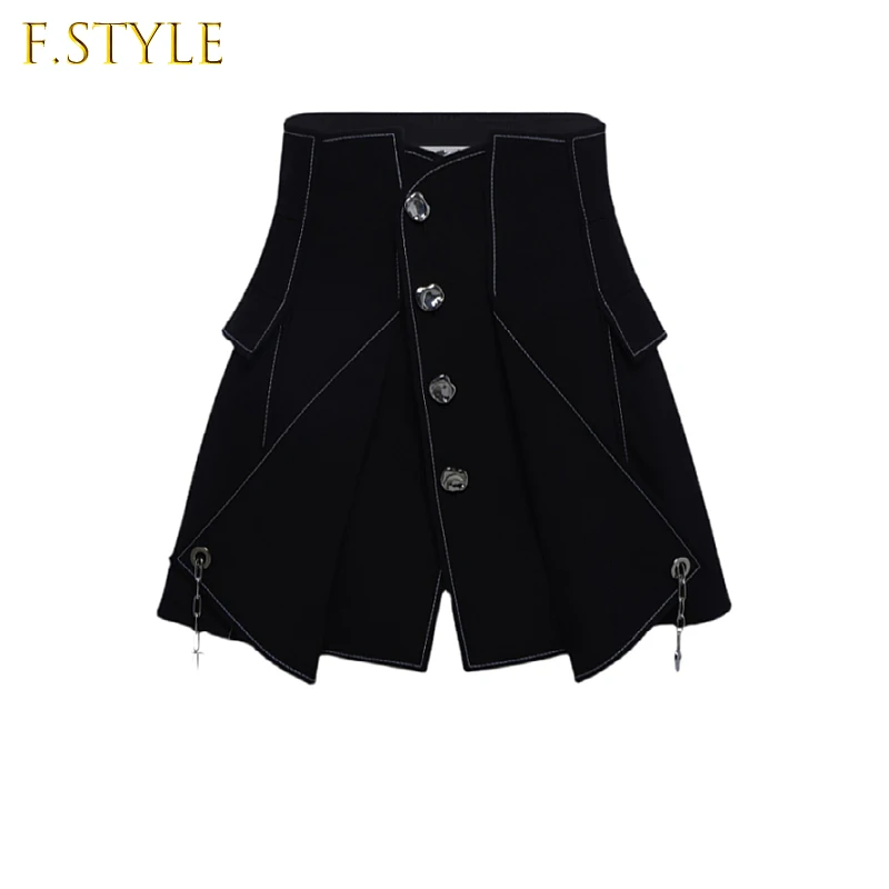 F GIRLS Women Newest A-Line High Mini Skirt Punk Y2K E-girl Aesthetic Short Skirt Harajuku