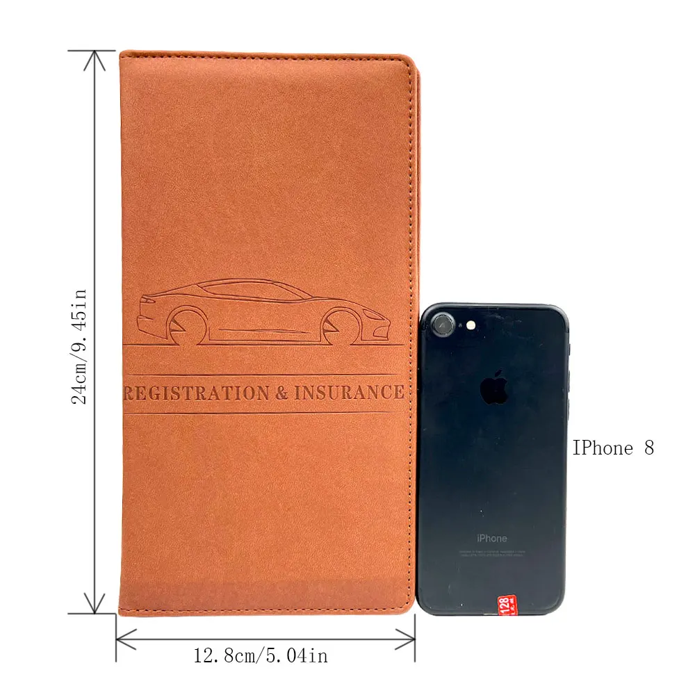 Customized name New Style Car Document Holder Car Registration And Insurance Card Holder PU Leather License Registration Holder