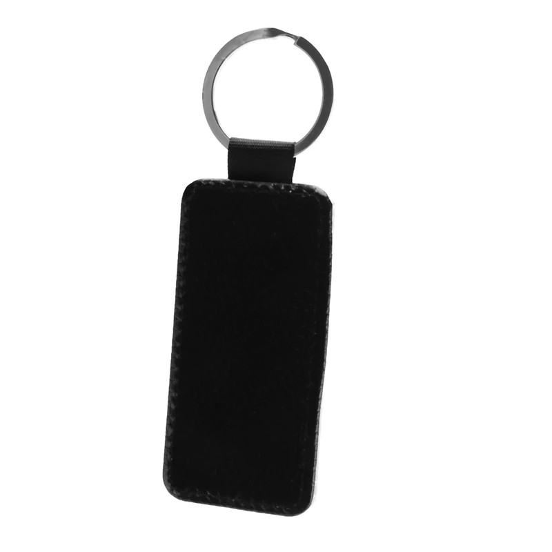 

48 Pieces Sublimation Blanks Keychain PU Leather Keychain Heat Transfer Keychain Keyring Sublimation Keyrings DIY Craft