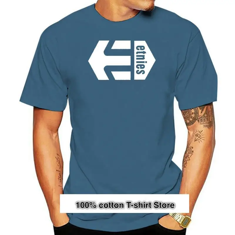

Camisetas con estampado de Etnie s para hombre, camisa informal con cuello redondo, de manga corta, 100% algodón