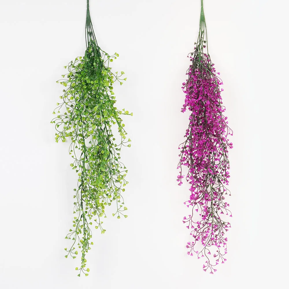 Искусственный эвкалипт из ротанга подвесное растение в горшке зеленое