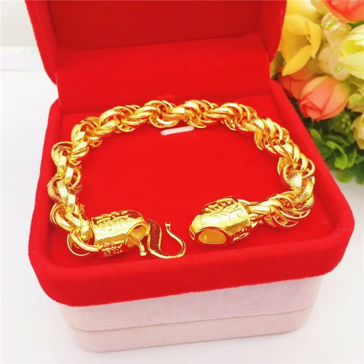 Золотой жилет AU999 плоский кнут голова дракона золотой браслет из настоящего