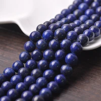 550pcs round natural lapis lazuli stone rock 4mm 6mm 8mm 10mm 12mm 14mm loose beads for jewelry making diy bracelet