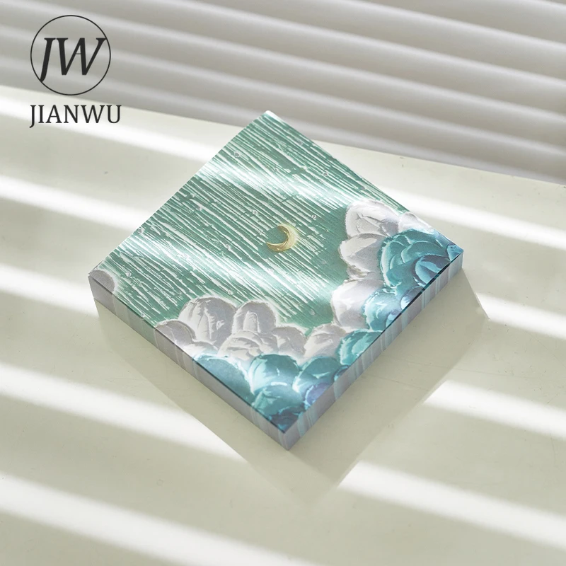 JIANWU 100 шт. INS пейзаж милые Липкие заметки слезящиеся сообщения бумага Скрапбукинг