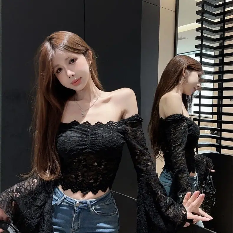 Pure Desire одно плечо пикантная девушка квадратный вырез труба кружевная облегающая