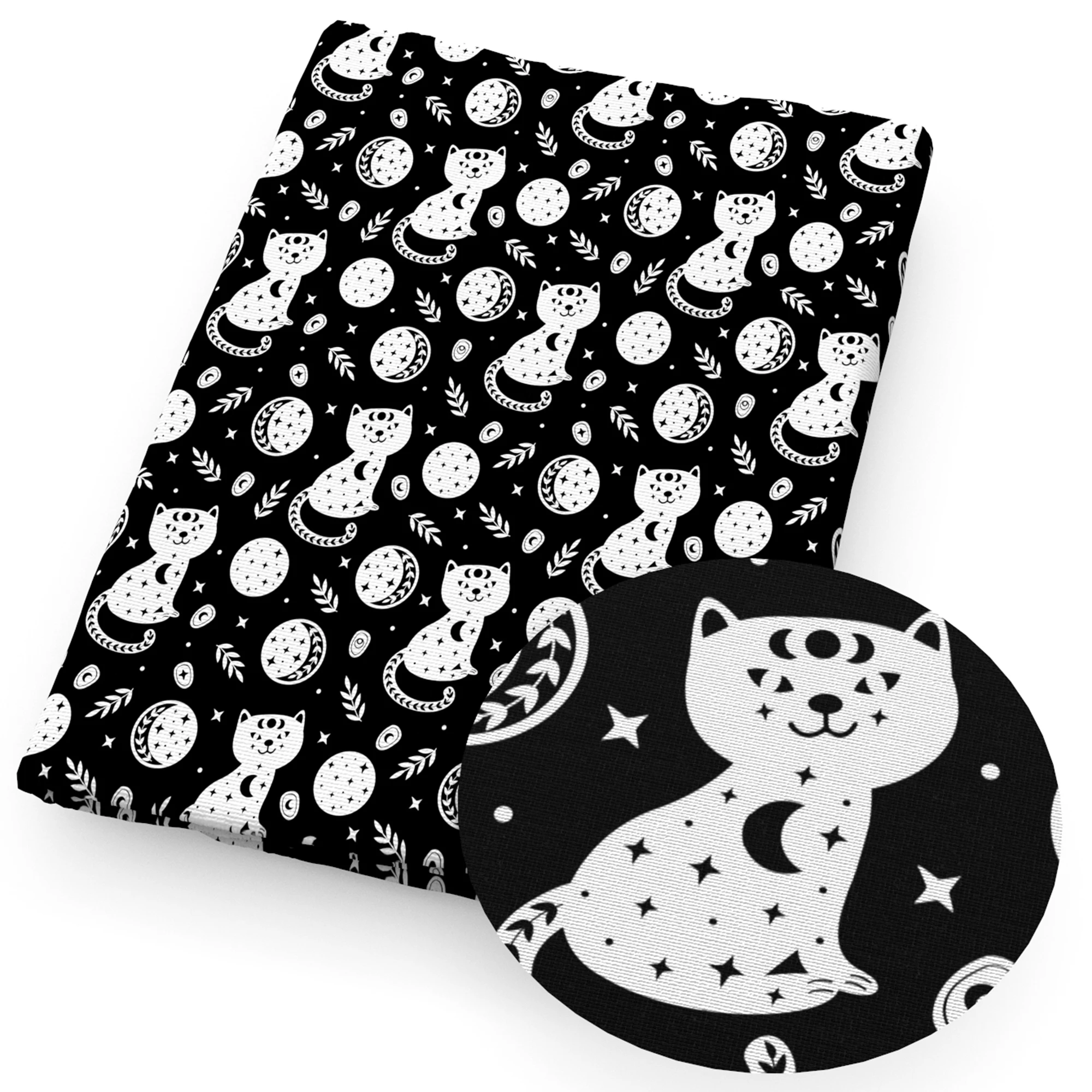 Hands Cats MoonPolyester Cotton/4 way Stretch Knit Fabric Patchwork Sewing Kid Home Textile Cloth Quilting Dress Curtai 1Yc17003 |