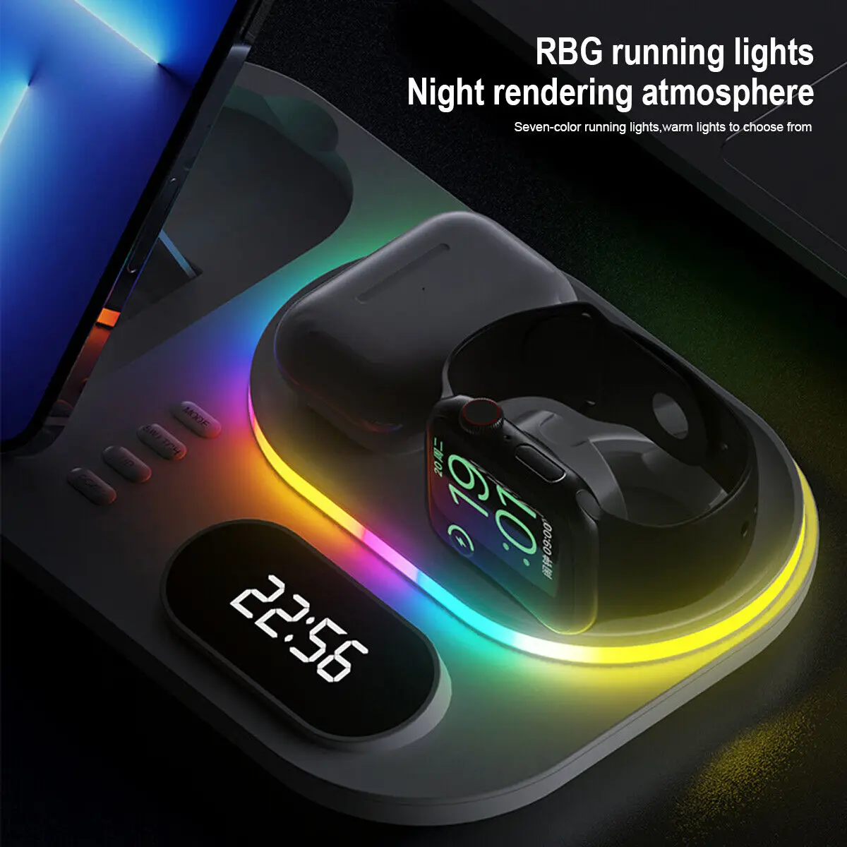 Wireless Charger Dock Charging Station 4in1 For Samsung Watch Iphone 13/14 Universal Multi Functional Wireless Fast Charging