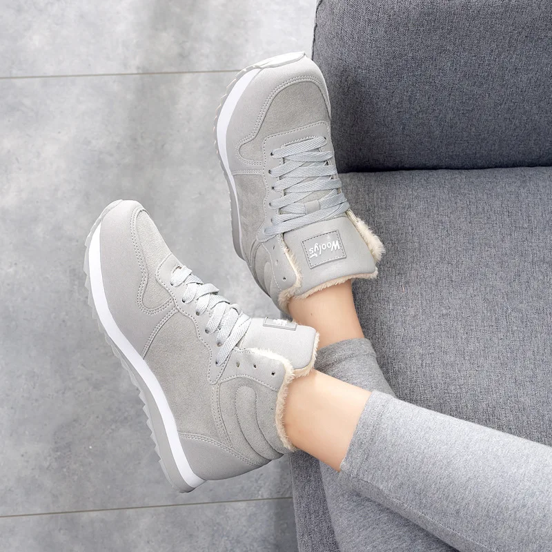 Winter Men's Boots Keep Warm Wool Trekking Sneakers Outdoor Unisex Mountain Waterproof Hiking Shoes Energy Running Shoes for Man