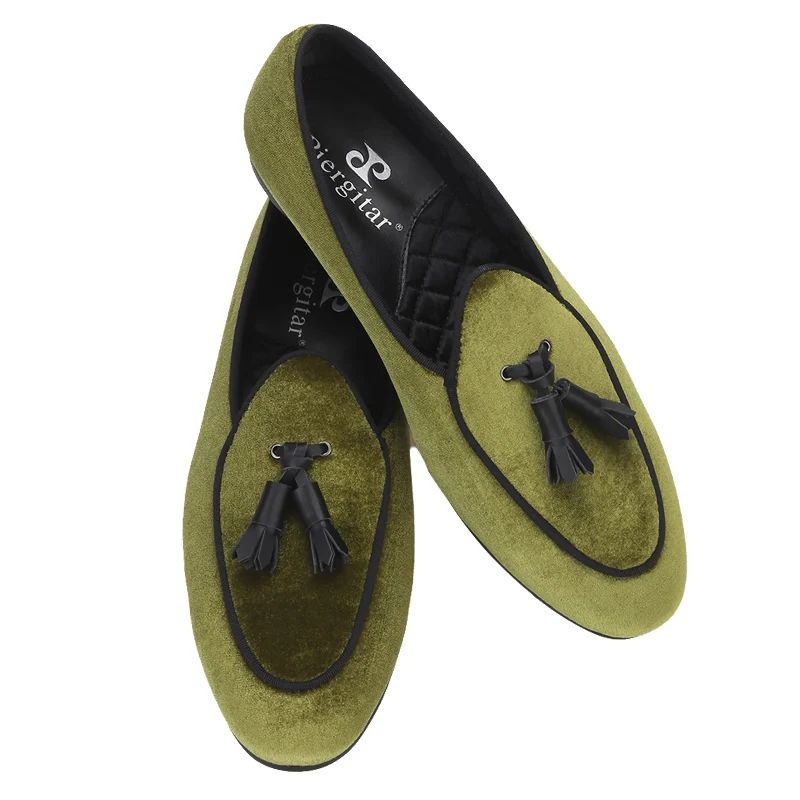 Piergitar два цвета высококачественные бархатные мужские лоферы британский