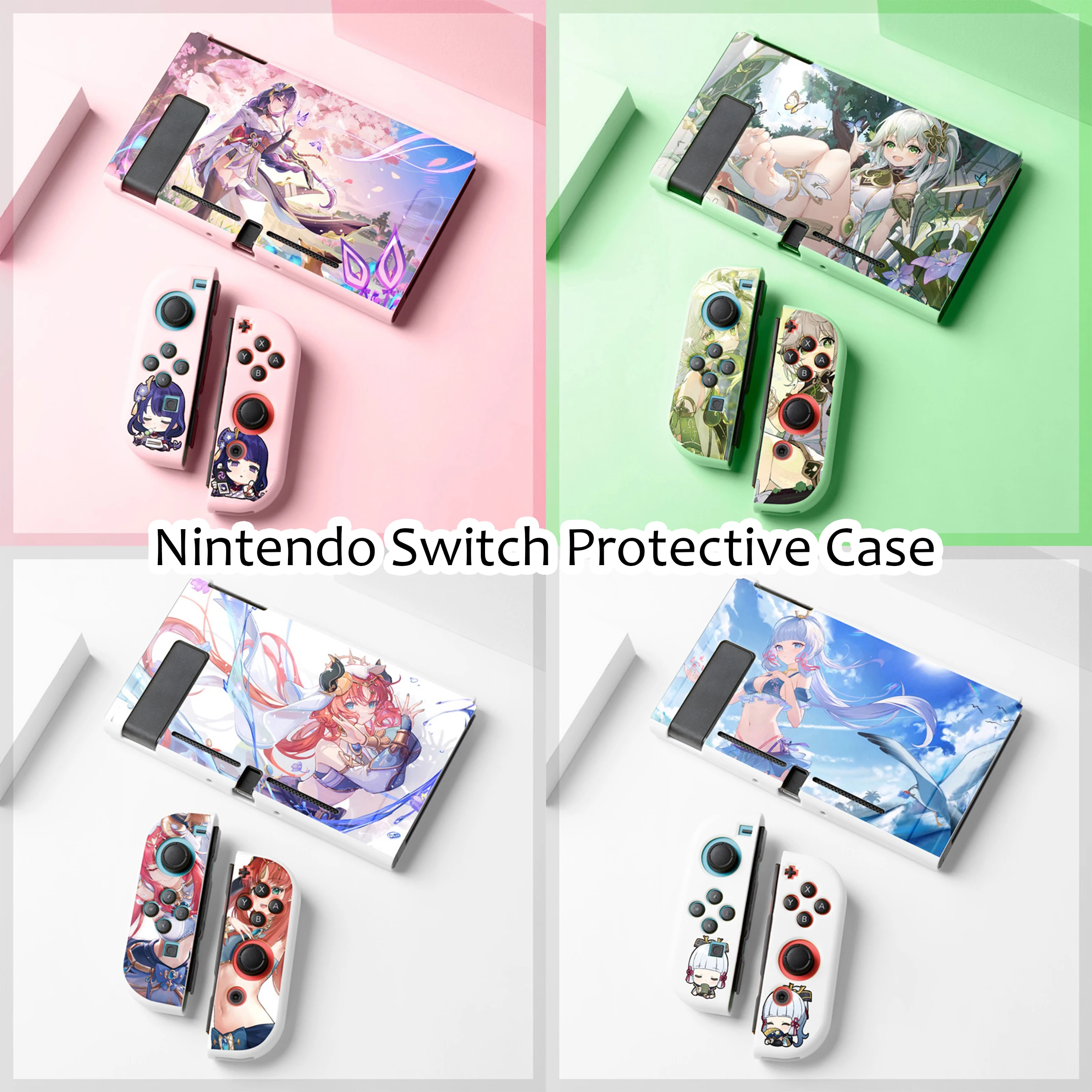 

Genshin Impact Switch Case Cover for Nintendo Switch Anmie Cute Kawaii Nahida Nilou Yoimiya Funda Nintendo Switch Accessories