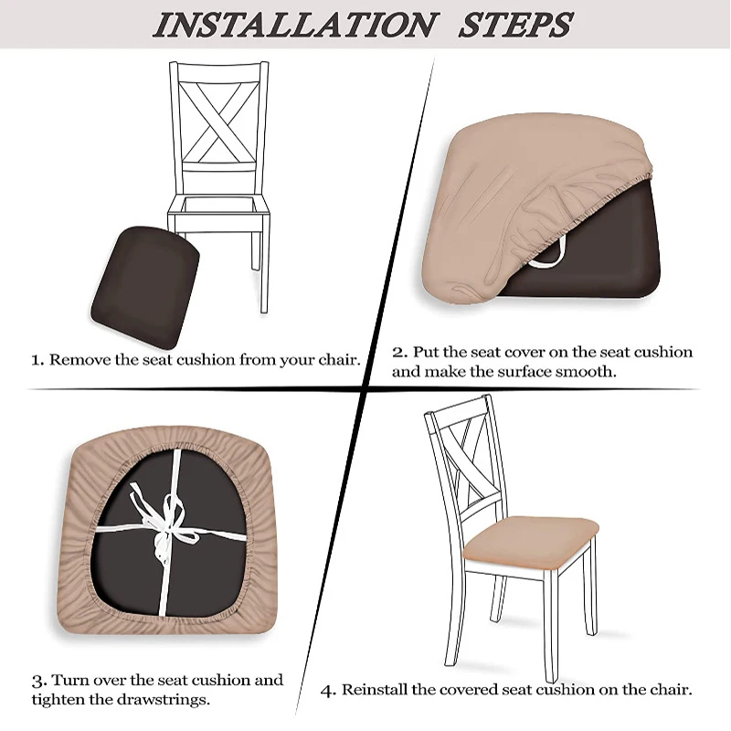 Чехол для подушки на стул из флиса эластичный дешевый чехол обеденного стула без