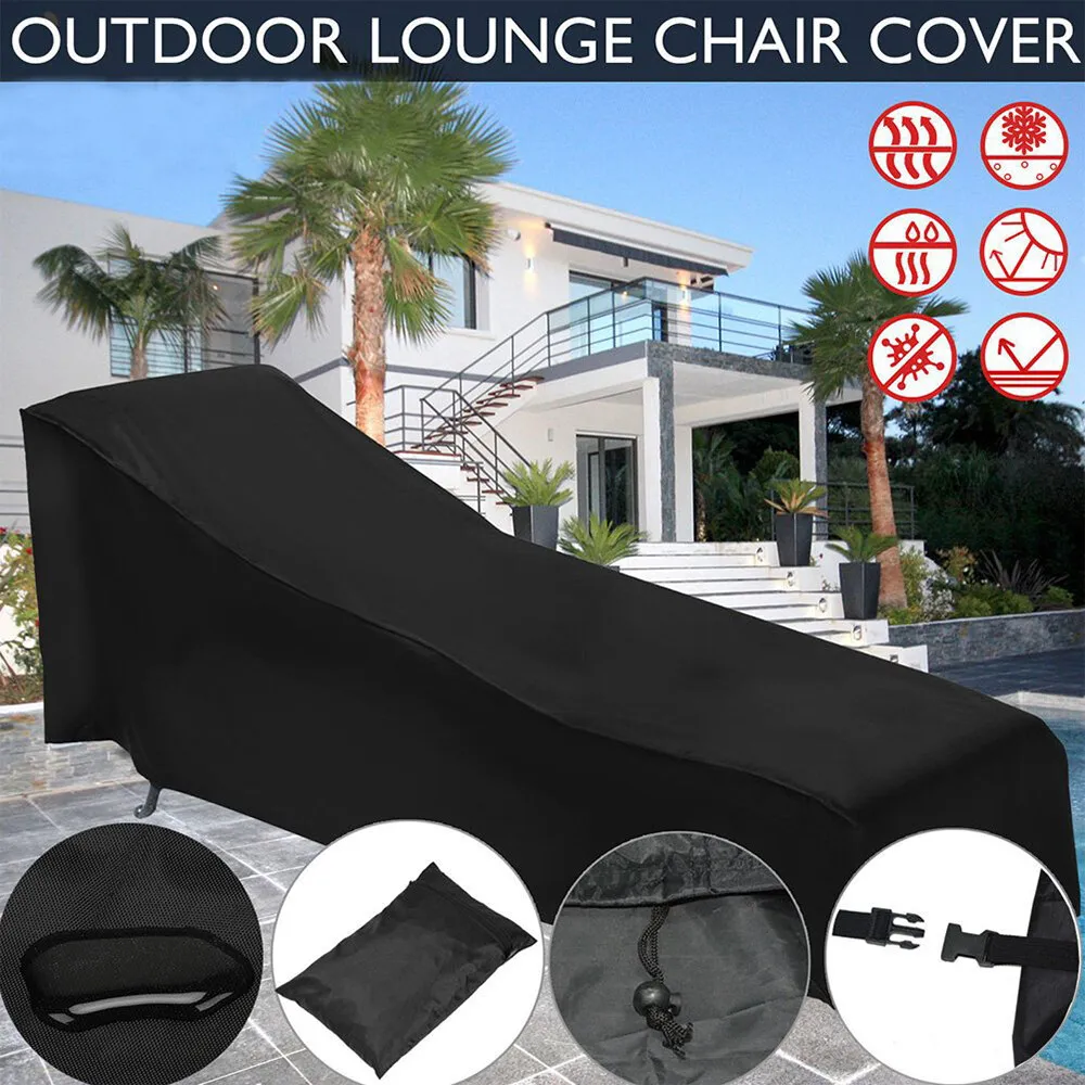 

Outdoor Garden Chaise Lounge Cover Waterproof Dustproof Rain Snow Furniture Cover Covers For Wicker Sofa Protection Set Table