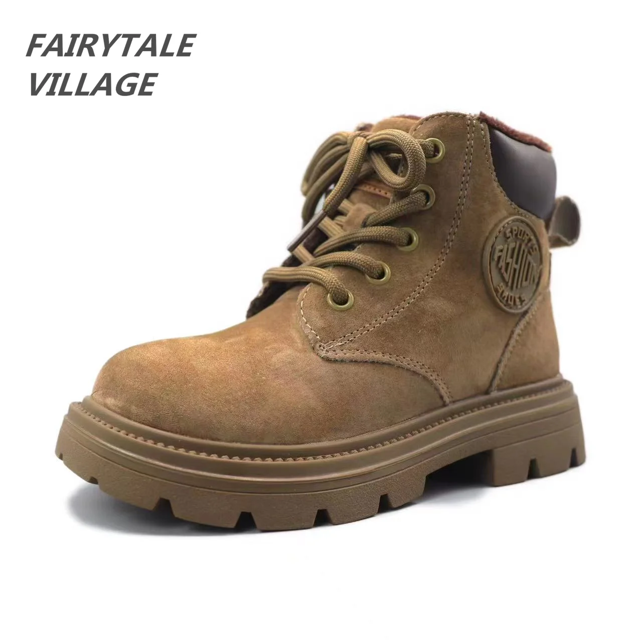 

Ботильоны со сказочной деревней, ботинки из высококачественной бычьей кожи с нескользящей подошвой