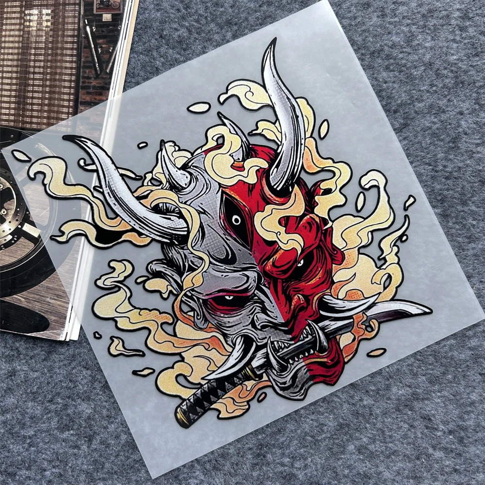 

Японские наклейки JDM на автомобиль, демон, Самурай, декор для мотоцикла, мотоцикла, скутера, корпуса автомобиля, окна, топливный бак, крышка