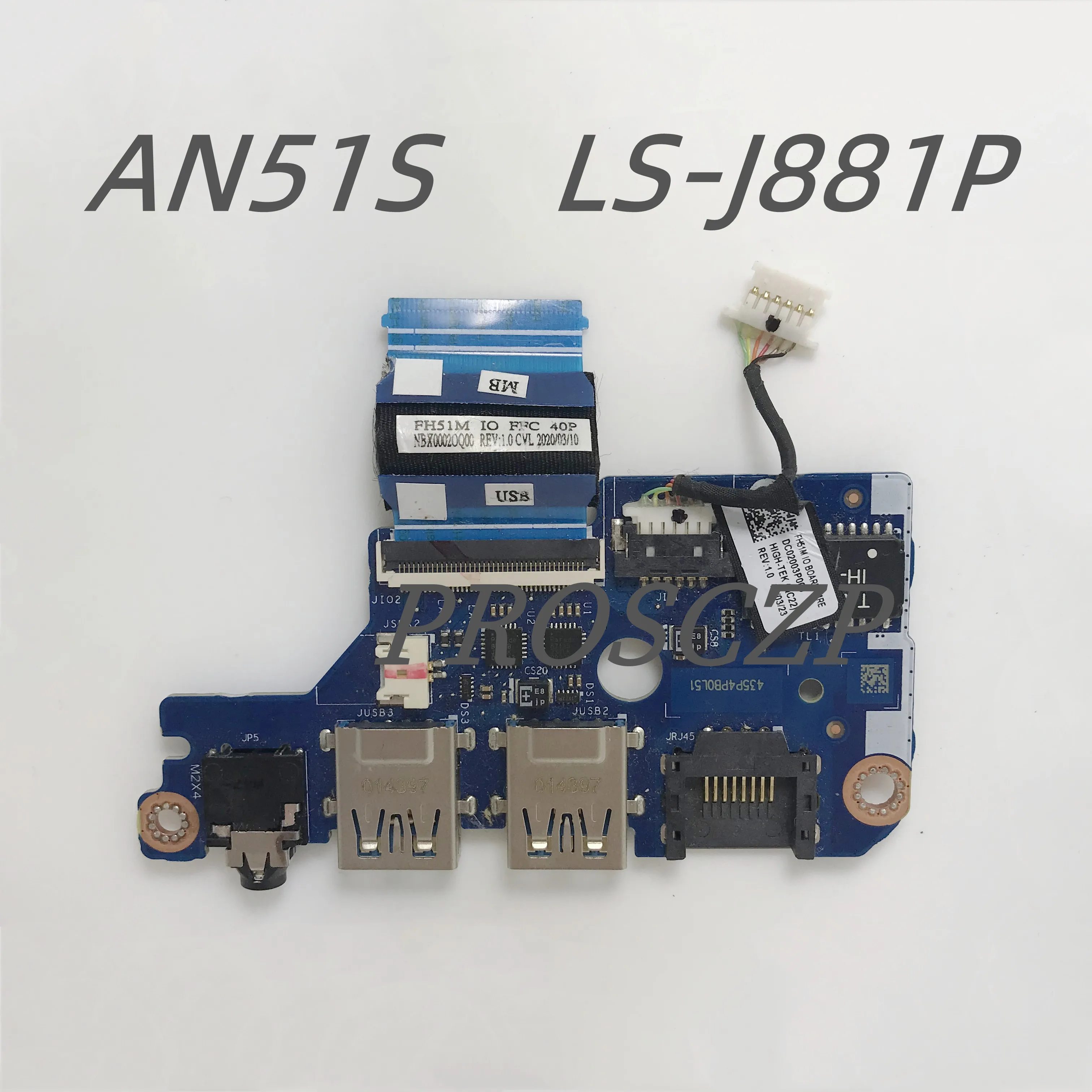 LS-J881P Free Shipping High Quality FOR ACER AN51S USB Board VAUAO Cable 100% Full Tested Working Well