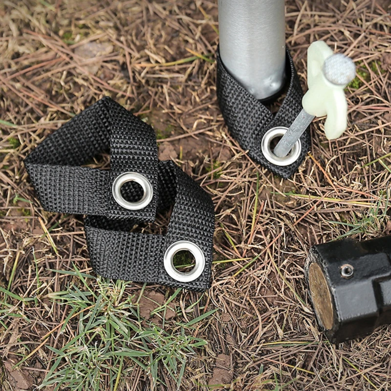 

Tent Nylon Fixed Buckle Canopy Bar Nail Fixing Outdoor Living Canvas Webbing Buckles Tent Accessories 8PCS