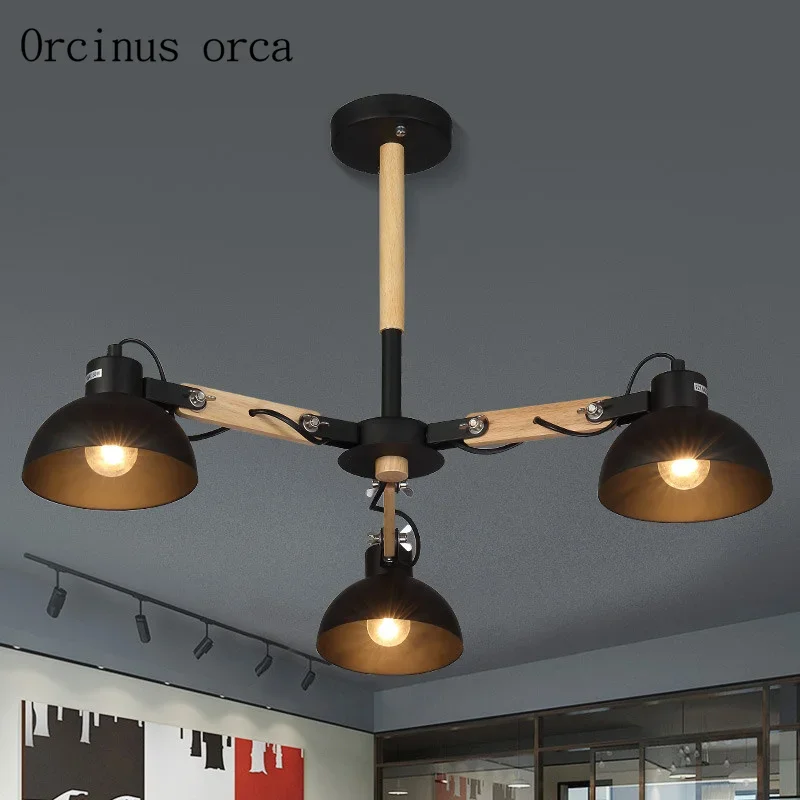 Скандинавская современная простая деревянная люстра для гостиной спальни