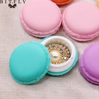mini macarons storage box portable candy color lovely jewelry gift package pill carrying case headset protection box gift box