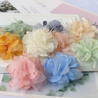 10pcslot 5cm handmade chiffon fabric flowers dress hats shoes decoration hair accessories diy