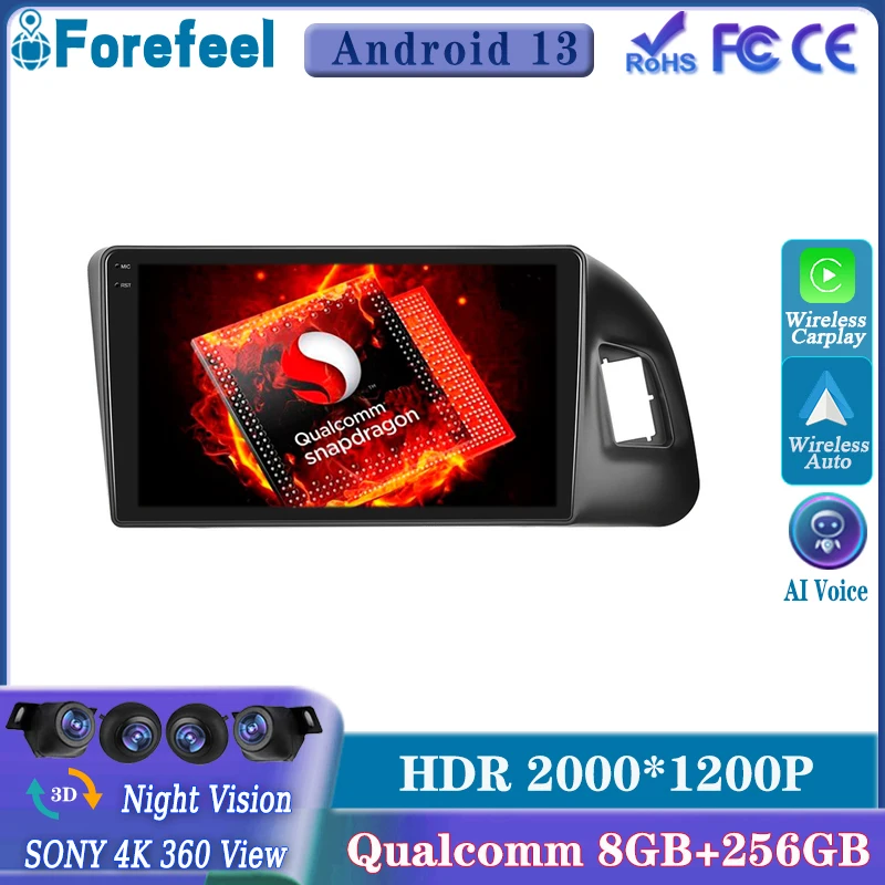 

Android13 Qualcomm For Audi Q5 2010 2011-2018 Car Multimedia Player Touch Screen Intelligent System 8 core CPU HDR QLED Screen