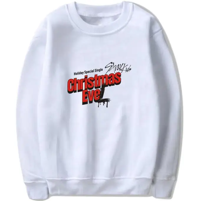 

StrayKids Christmas EveL 2 styles printing o neck pullover hoodies fashion kpop unisex fleece sweatshirt 5 colors