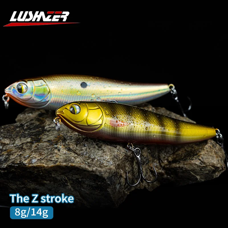 Фото LUSHAZER Pencil Bait Плавающая 8 г/14 г Рыболовная приманка для щуки и окуня Искусственный карандаш Плавающая палочка Жесткая приманка №1