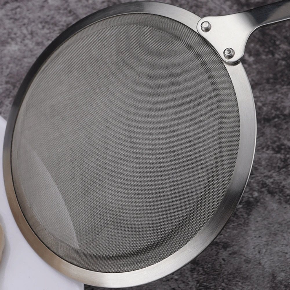 

Skimmer Spoon Stainless Steel Oil Filter Straining Fine Mesh Oil Skimmer Strainer Multi-functional Filter Spoon Food Net