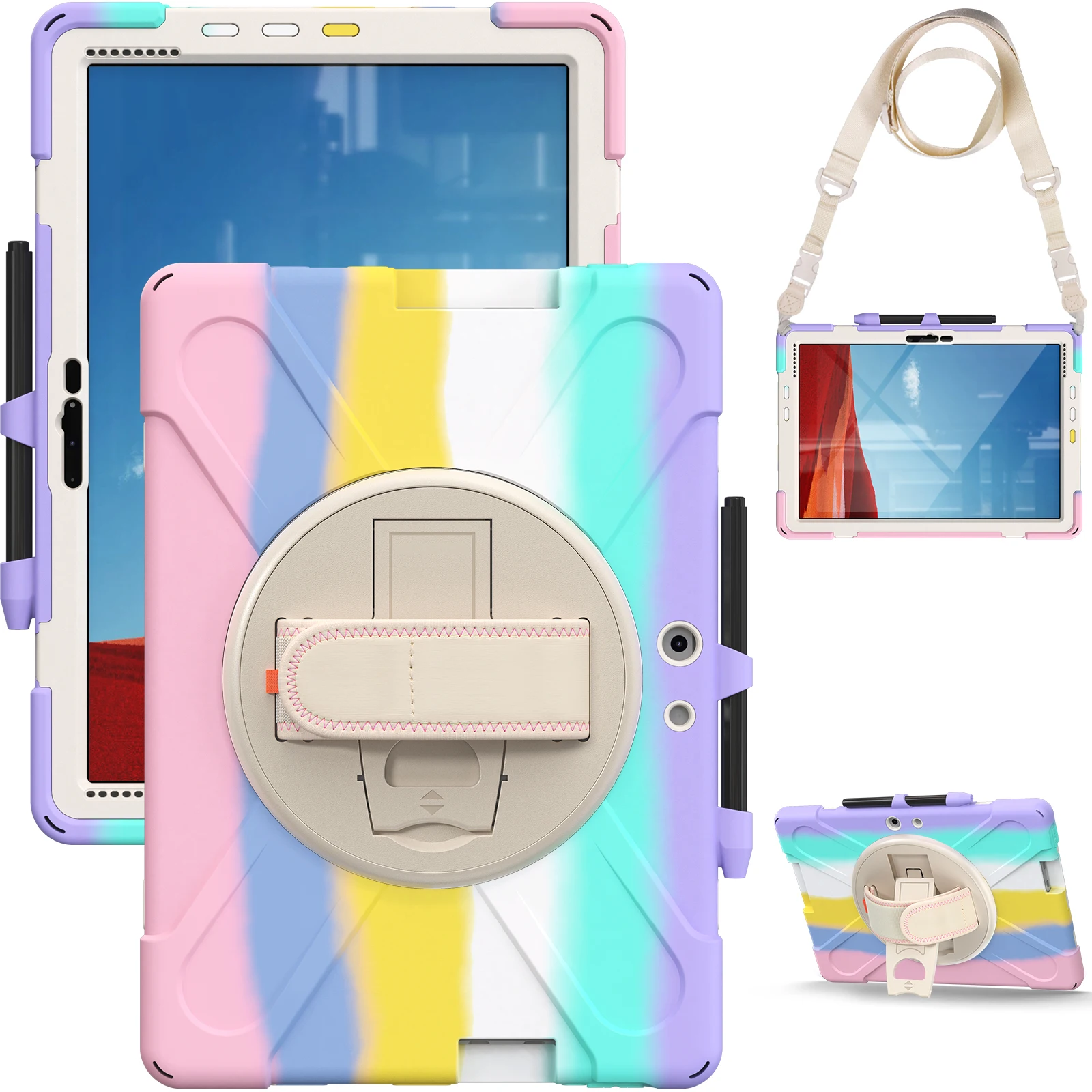 Для Microsoft Surface ProX Armor Case Чехол для планшета Pro4/5/6/7/7plus Go 2/3/4 Детский безопасный Shockoroof