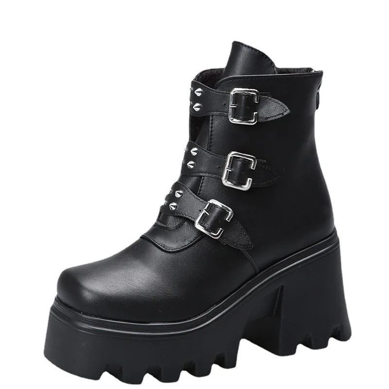 Women's Platform Boots 2023 Winter New Warm Non-slip Sport Snow Boots Designer Fashion Ankle Boots Gladiator Motorcycle Boots