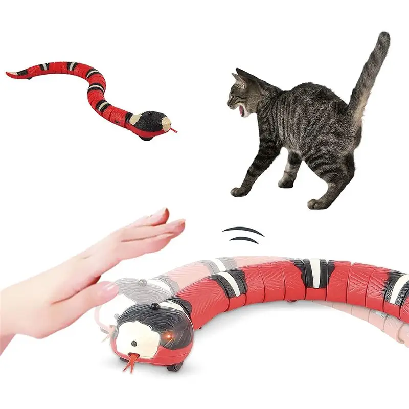 

Умная игрушка-змея для кошек, автоматическая электрическая Интерактивная Подарочная игрушка для кошек и собак, волшебное дразнивание, това...