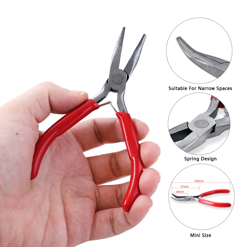 

New Mini Carbon-Hardened Steel Round Nose End Cutting Jewelry Pliers Tools DIY Equipment Pliers Fit Handcraft Beadwork Repair