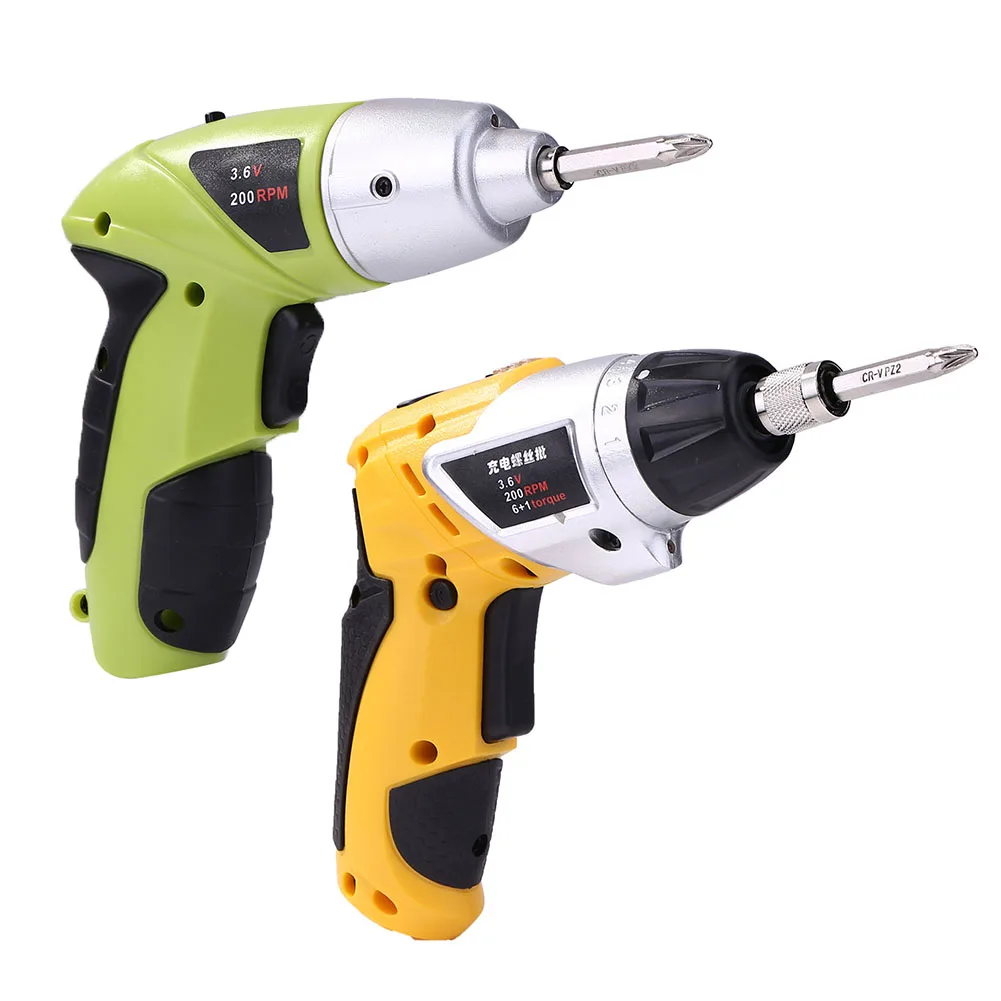 

3.6V Electric Screwdriver Lithium Cordless Mini Drill Rotary Power Tool With LED lights Fast chuck 4mm batch heads Driver Tools