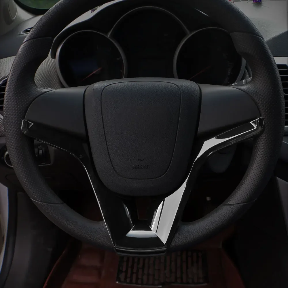 

Накладка на руль автомобиля для Chevrolet, Cruze Sedan Hatchback 2009-2014, хромированная наклейка, аксессуары