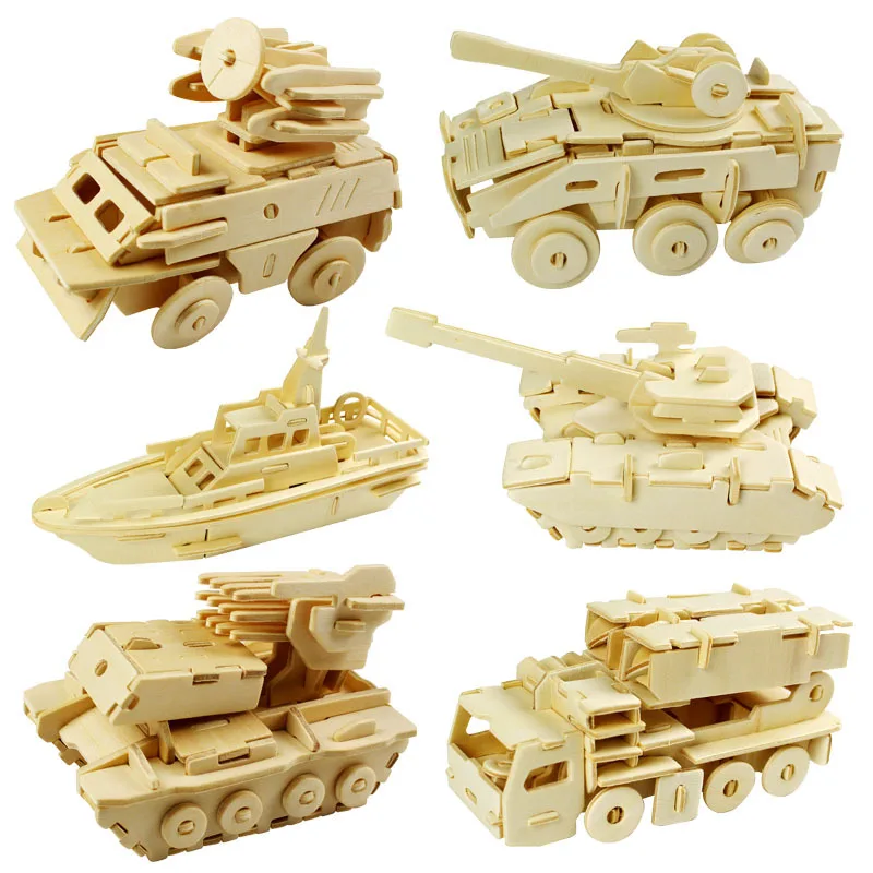 

Children's Toys 3D Puzzle Building Blocks Hands-on DIY Leisure Wooden Educational Toys Wooden Assembly Model