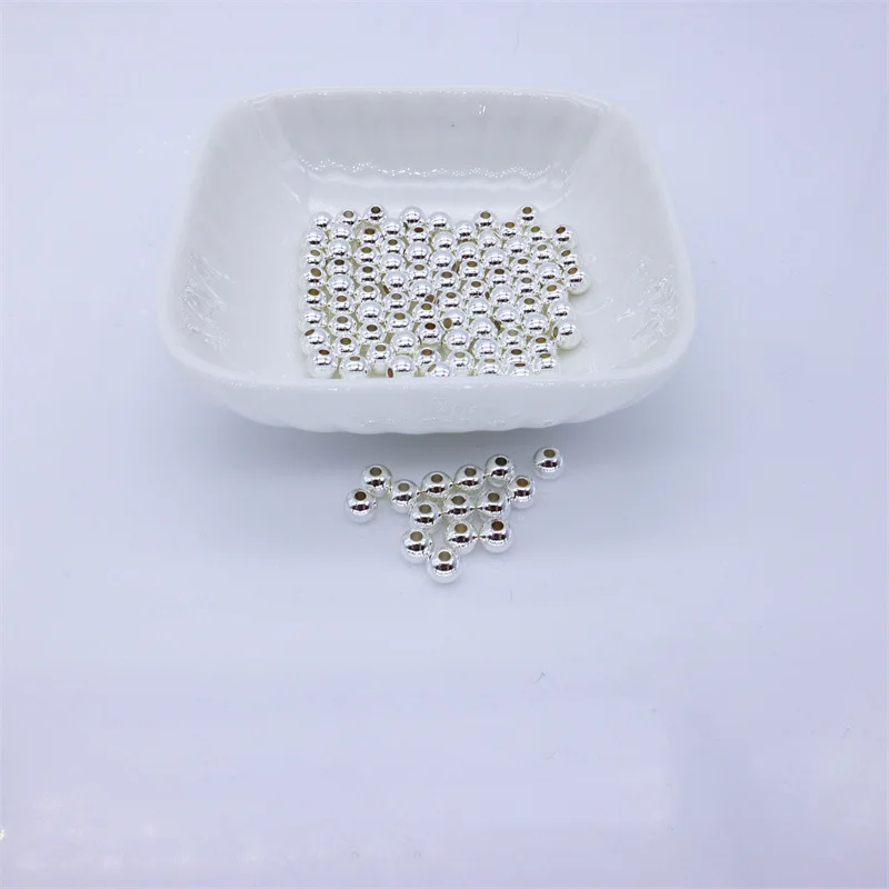 100pcs Transit Spacer Beads 2 2.5 3 4 5 6 8mm Gold Plated Loose Beads for Jewelry Bracelets Necklace Making DIY Accessories