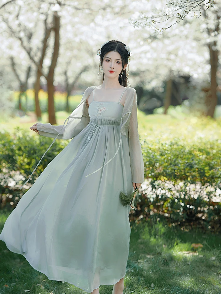 

Новинка 2023 модная женская одежда в стиле ретро маленькое свежее китайское платье в национальном стиле шаль комплект из двух предметов