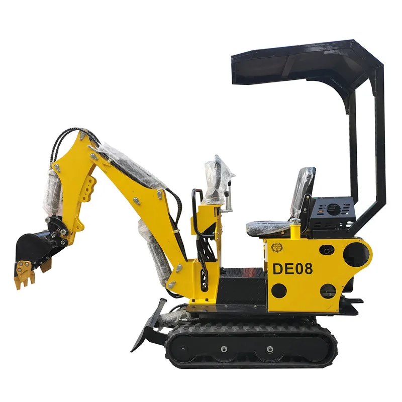 Гусеничный мини-экскаватор с навесом/0 8 т/1 2 т